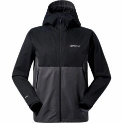 Berghaus Fellmaster Interactive Shell Jacket Men grey pinstripe/jet black