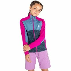 Dare 2b Exception Core Stretch Jacket Kids fuchsi/bluestone/orion grey marl