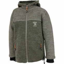 Ivanhoe of Sweden Block Hooded Jacket Kids light loden