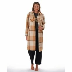 Rip Curl Breeze Check Jacket Women camel -Casual Jackets Sales Store rip curl breeze check jacket women camel 4