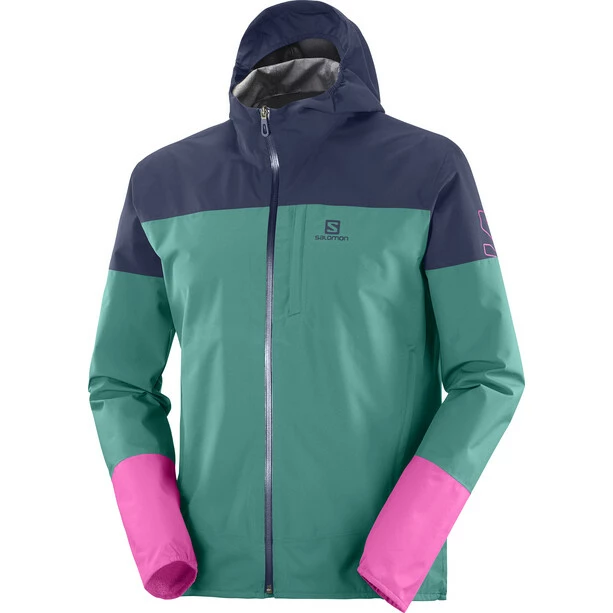 Salomon Outrack Waterproof Jacket Men pacific/night sky/fuchsia red 1 Salomon Outrack Waterproof Jacket Men pacific/night sky/fuchsia red