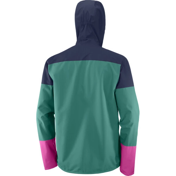 Salomon Outrack Waterproof Jacket Men pacific/night sky/fuchsia red 2 Salomon Outrack Waterproof Jacket Men pacific/night sky/fuchsia red - Image 2