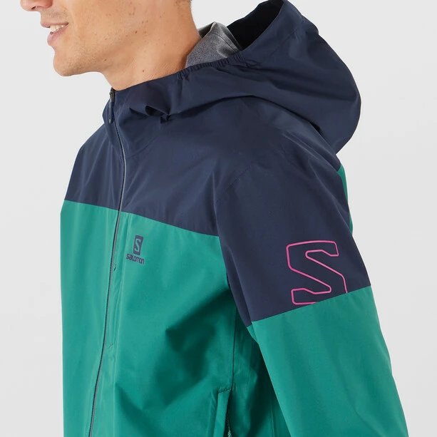 Salomon Outrack Waterproof Jacket Men pacific/night sky/fuchsia red 6 Salomon Outrack Waterproof Jacket Men pacific/night sky/fuchsia red - Image 6