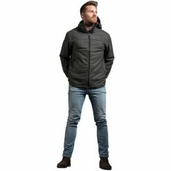 Tatonka Vejr Hooded Jacket Men pebble grey