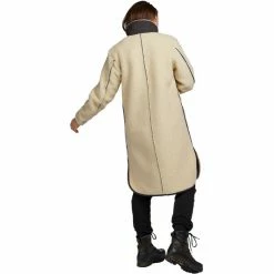 Varg Koster Long Wool Coat Women offwhite/black -Casual Jackets Sales Store varg koster long wool coat women offwhite black 5